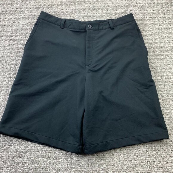 Nike Golf Shorts Size 34 Medium M Black Golfing Golfer Activewear Sports Casual - Picture 1 of 13